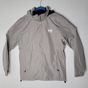 Helly Hansen Mens rain jacket  gray color.
